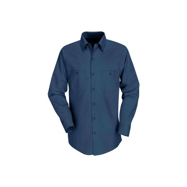 Red Kap Men's Industrial Work Shirt Long Sleeve Navy Long-L SP14